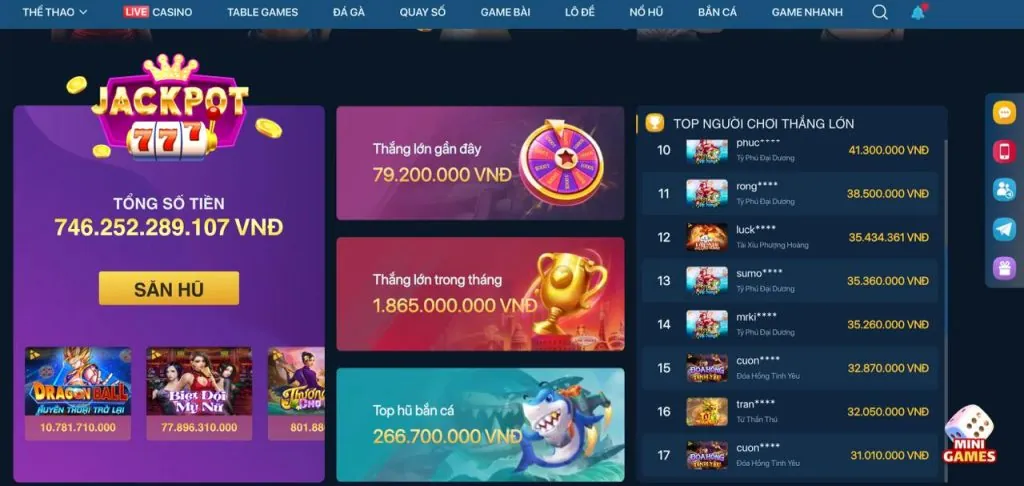 Các trò chơi đa dạng tại 79club Code